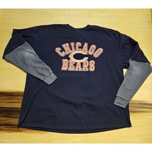 Chicago Bears 3XL TALL Navy Blue Crew Neck Long Sleeve Pullover NFL Team Apparel